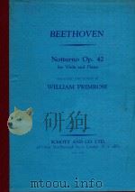 Notturno Op.42: for Viola and Piano   1952  PDF电子版封面    Beethoven曲 
