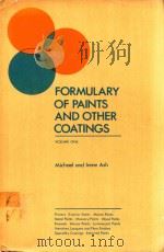 A FORMULARY OF PAINTS AND OTHER COATINGS VOLUME I UK EDITION WITH SUPPLEMENTARY INFORMATION   1978  PDF电子版封面  0711436037   