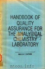HANDBOOK OF QUALITY ASSURANCE FOR THE ANALYTICAL CHEMISTRY LABORATORY SECOND EDITION   1990  PDF电子版封面  0442239548  JAMES P.DUX 