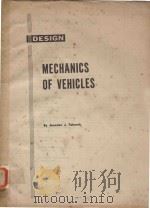 MECHANICS OF VEHICLES     PDF电子版封面    JAROSLAV J.TABOREK 