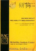 MICROCIRCUIT RELIABILITY BIBLIGRAPHY VOLUME IV-1976 ANNUAL REFERENCE SUPPLEMENT MRB 0474 VOL.IV APRI（1976 PDF版）