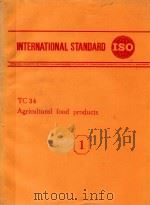 INTERNATIONAL STANDARD TC34 AGRICULTURAL FOOD PRODUCTS 1   1983  PDF电子版封面     