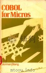 COBOL FOR MICROS   1983  PDF电子版封面  0408013427  NORMAN STANG 