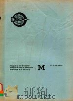 PREPRINTS OF SESSION PREPRINTS DE LA SEANCE BERICHTE ZUR SITZUNG M 5.JUNE 1970   1970  PDF电子版封面    E.V.BERLIN 