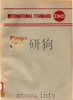 INTERNATIONAL STANDARD ISO PLASTICS   1986  PDF电子版封面     
