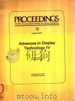 Advances in display technology IV   1984  PDF电子版封面  0892524928   
