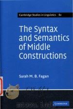 The syntax and semantics of middle constructions: a study with special reference to German（1992 PDF版）