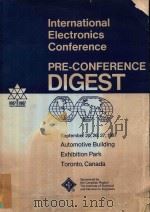 INTERNATIONAL ELECTRONICS CONFERENCE PRE-CONFERENCE DIGEST 1967（1967 PDF版）