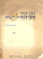 ANALYSIS INSTRUMENTATION VOLUME 20   1982  PDF电子版封面  0876646879  ALVIN A.IVERSON 