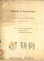 WESCON'67 TECHNICAL PAPDRS VOL.II PART 4   1967  PDF电子版封面     