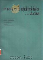 PROCEEDINGS OF THE ACM ANNUAL CONFERENCE NOVEMBER 1974 VOLUME 1   1974  PDF电子版封面    ROGER C.BROWN 