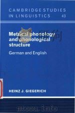 Metrical phonology and phonological structure: German and English   1985  PDF电子版封面  0521106078  Heinz J.Giegerich 