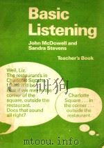 BASIC LISTENING: TEACHER'S BOOK   1982  PDF电子版封面    J.McDowell 