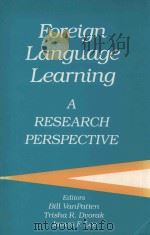 Foreign language learning : a research perspective   1987  PDF电子版封面  0066325587   