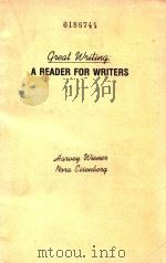Great Writing A READER FOR WRITERS   1987  PDF电子版封面  0070701679  Hawey Wiener 