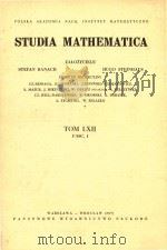 Studia mathematica Tom LXII FASC.1   1978  PDF电子版封面     