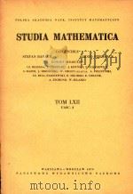 Studia mathematica Tom LXII FASC.2   1978  PDF电子版封面     