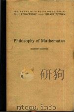 Philosophy of mathematics:selected readings   1964  PDF电子版封面     