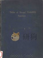 Tables of normal probability functions.   1953  PDF电子版封面     