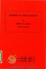 Degrees of unsolvability Second Edition   1966  PDF电子版封面  9780691079417  Gerald E.Sacks 