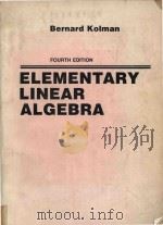 Elementary linear algebra Fourth Edition   1986  PDF电子版封面  0023660805   