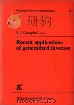 Recent applications of generalized inverses（1982 PDF版）