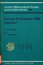 Groups St Andrews 1989 Volume 1（1991 PDF版）