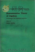 Representation theory of algebras : proceedings of the Philadelphia Conference   1978  PDF电子版封面  0824767144   