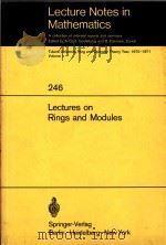 Lectures on rings and modules.（1972 PDF版）