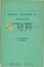 Recent progress in analytic number theory Volume 2   1981  PDF电子版封面  0123182026  H.Halberstam; C.Hooley 