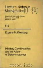 Infinitary combinatorics and the axiom of determinateness   1977  PDF电子版封面  0387084401  Kleinberg;Eugene M. 
