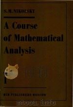 A course of mathematical analysis Volume 1   1977  PDF电子版封面    S.M.Nikolsky 
