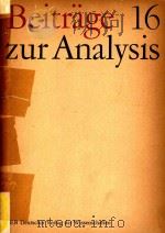 Beitrage zur Analysis 16（1981 PDF版）