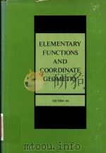 Elementary functions and coordinate geometry /   1969  PDF电子版封面    by Sze-Tsen Hu. 