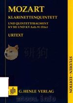 KLARINETTENQUINTETT UND QUINTETTFRAGMENT KV 581 UND KV ANH.91(516C)STUDIEN-EDITION     PDF电子版封面    W.A.MOZART HENRIK WIESE 