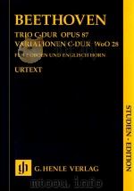 TRIO C-DUR OPUS 87 VARIATIONEN C-DUR WOO 28 FUR ZWEI OBOEN UND ENGLISCH HORN STUDIEN-EDITION（ PDF版）
