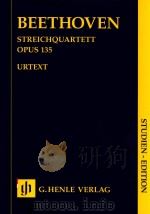 STREICHQUARTETT F-DUR OPUS 135 STUDIEN-EDITION     PDF电子版封面    BEETHOVEN RAINER CADENBACH 
