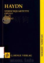 STREICHQUARTETTE HEFT Ⅱ OPUS 9 STUDIEN-EDITION     PDF电子版封面     