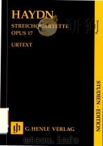 STREICHQUARTETTE HEFT Ⅲ OPUS 17 STUDIEN-EDITION     PDF电子版封面     