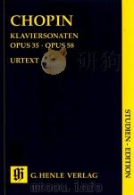 KLAVIERSONATEN OPUS 35 OPUS 58 STUDIEN-EDITION     PDF电子版封面     