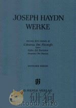JOSEPH HAYDN WERKE REIHE XXV BAND 13 L'ANIMA DEL FILOSOFO OSSIA ORFEO ED EURIDICE DRAMMA PER MU（1974 PDF版）