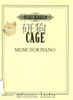 MUSICFOR PIANO     PDF电子版封面    CAGE 