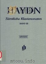 SAMTLICHE KLAVIERSONATEN BAND Ⅲ COMPLETE PIANO SONATAS VOLUME Ⅲ     PDF电子版封面     