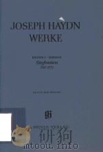 JOSEPH HAYDN WERKE REIHE Ⅰ BAND 6 SINFONIEN 1767 UND 1772 KRITISCHER BERICHT   1997  PDF电子版封面     