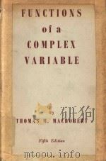 Functions of a complex variable Fifth Edition   1962  PDF电子版封面     