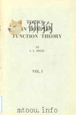 Topics in complex function theory Volume I Elliptic functions and uniformization theory   1969  PDF电子版封面  0471790702  Carl Ludwig Siegel 