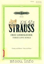 DRELI LIEBESLIEDER THREE LOVE SONGS GESANG UND KLAVIER/VOICE AND PIANO     PDF电子版封面     