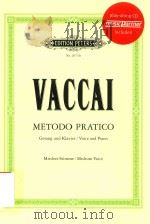 METODO PRATICO DI CANTO ITALIANO GESANG UND KLAVIER/VOICE AND PIANO MITTLERE STIMME/MEDIUM VOICE     PDF电子版封面     