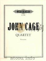 QUARTET PERCUSSION FOR PERCUSSION: NO INSTRUMENTS SPECIFIED     PDF电子版封面    JOHN CAGE 