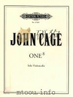 ONE8 SOLO VIOLONCELLO TO BE PLAYED WITH OR WITHOUT 108(FOR ORCHESTRA)     PDF电子版封面    JOHN CAGE 